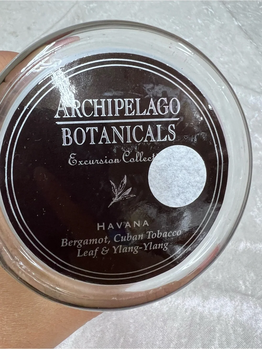 Archipelago Botanicals Havana Scented Candle glass jar